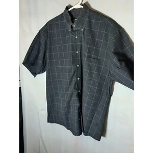 Viyella Men's Gray Melon striped Cotton wool L short sleeve shirt
